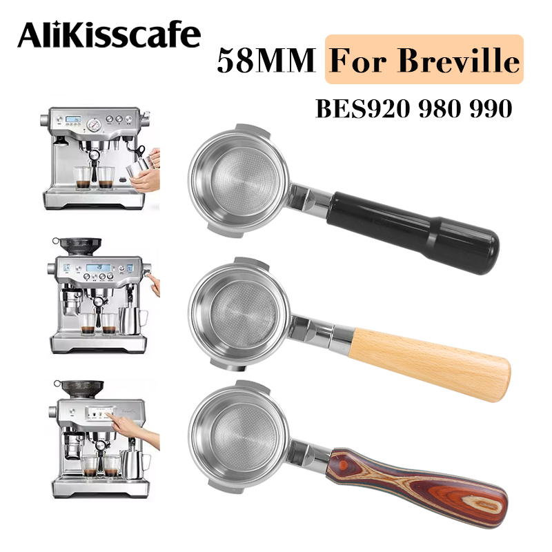 Coffee Tea Espresso - Breville BES920 için 58MM dipsiz Portafilter