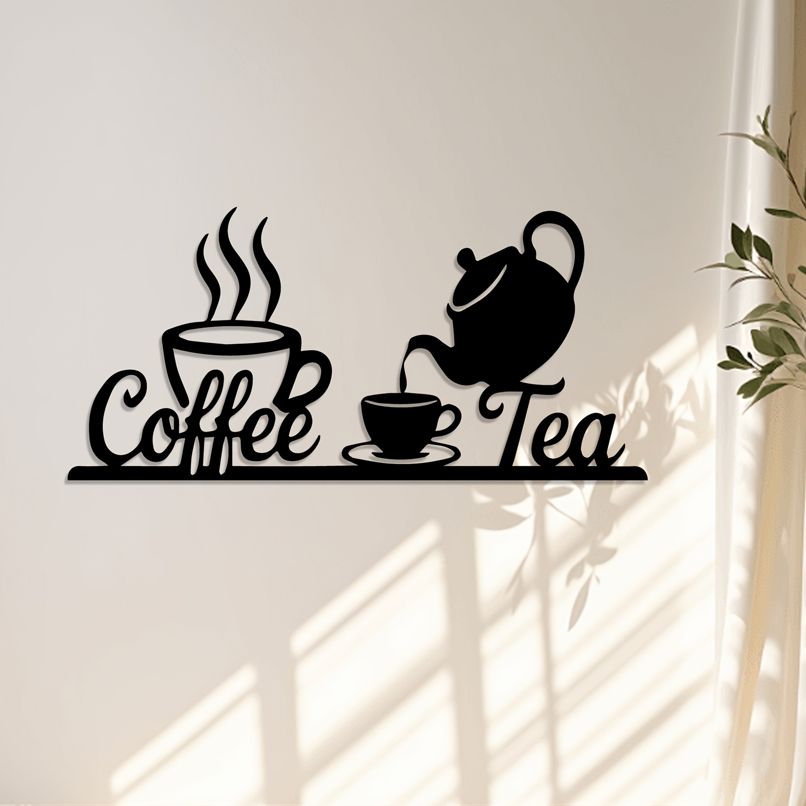 Coffee Tea Icon - 1 Parçalı Rustik Metal Kahve ve