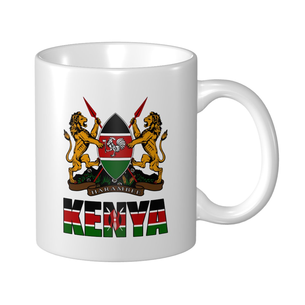 Coffee Tea Kenya - Mark Fincan Kupa Kenya Mektup Bayrağı