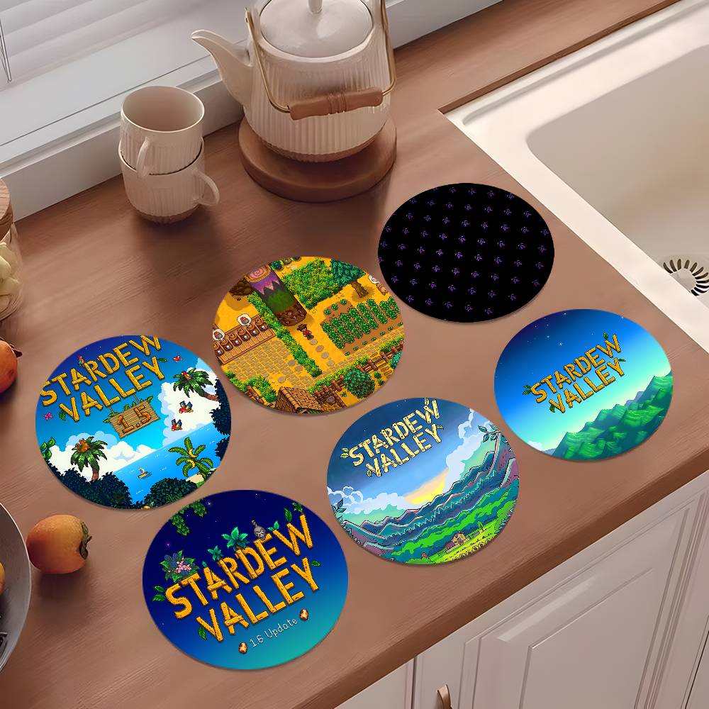 Valley Tea And Coffee - S-Stardew Valley Bardak Altlıkları 10cm Yuvarlak
