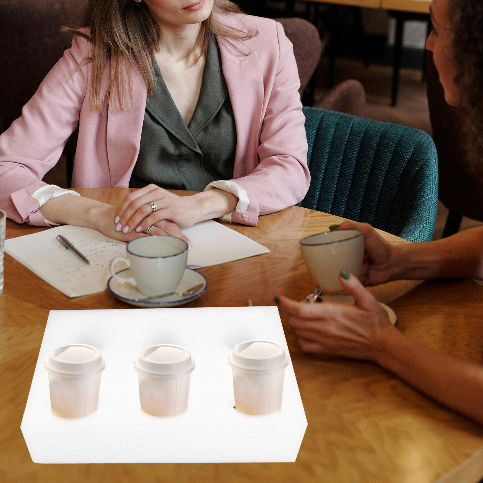 Coffee Tea Uses - 2 adet içecek bardak tutucu tepsi