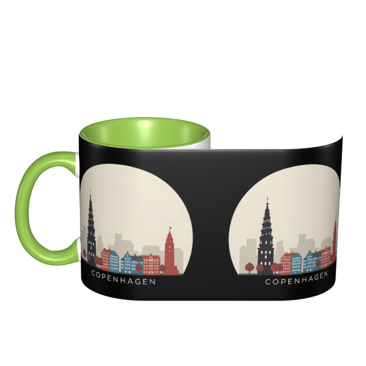 Coffee Tea Icon - Kopenhag Seyahat İkonu Kupa Komik Seramik