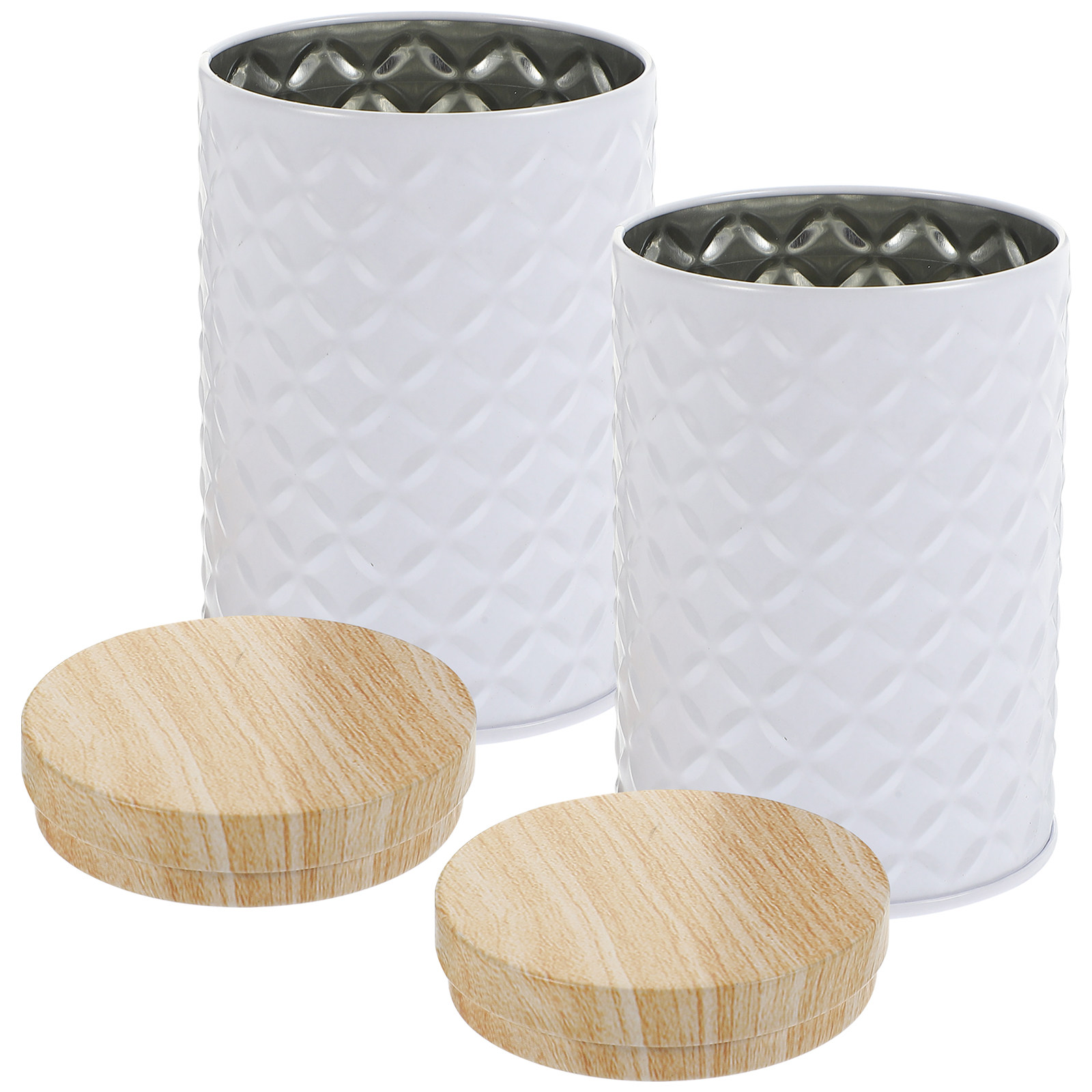 Coffee Tea Jars - 2 Adet Gıda Sınıfı Teneke Saklama