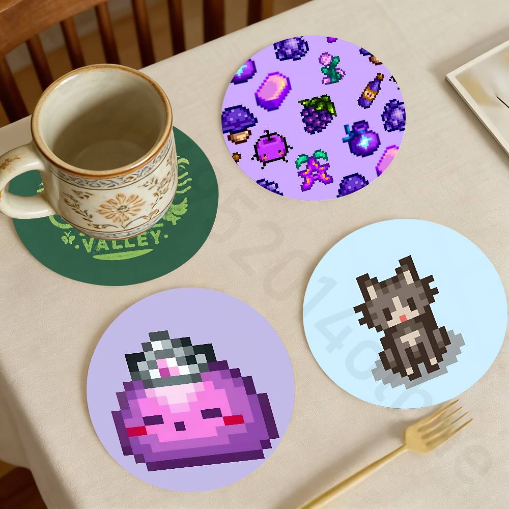 Valley Tea And Coffee - S-Stardew V-Valley Ahşap Bardak Altlığı Çay