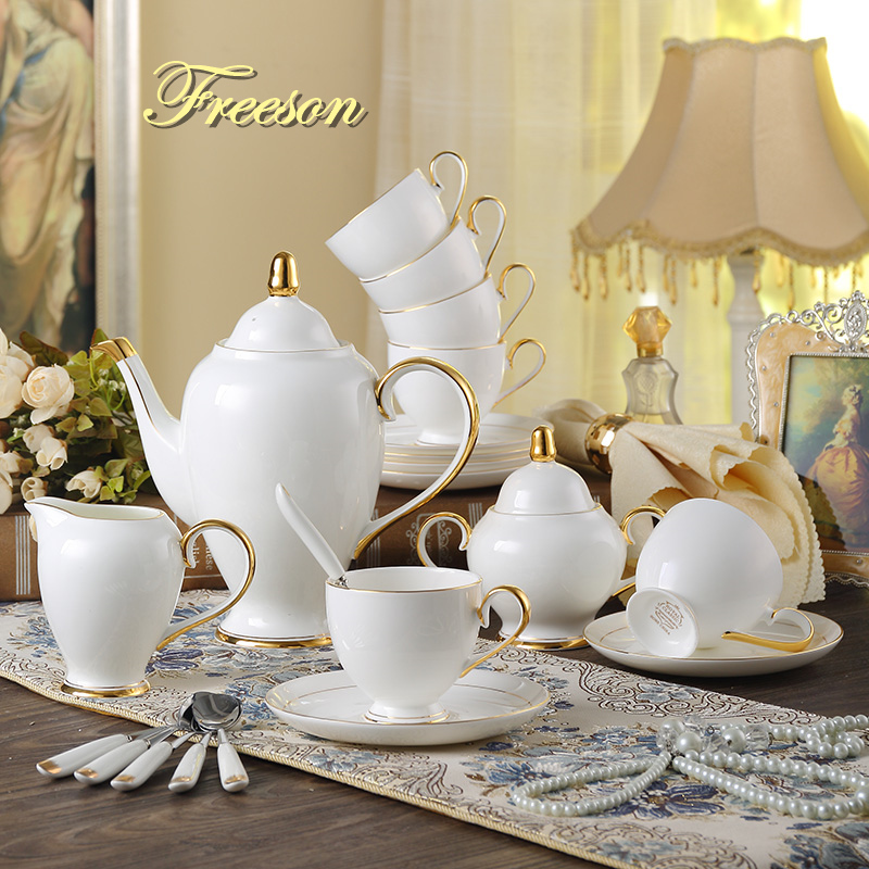 Coffee Tea Sugar - Grace Kemik Çini Kahve Seti Beyaz