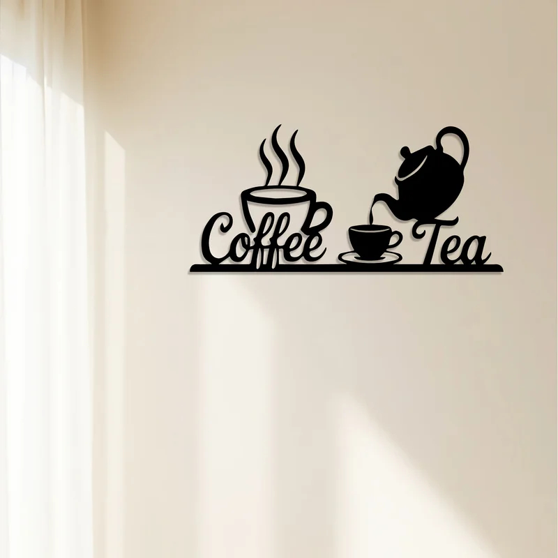 Coffee Tea Icon - Rustik Metal Kahve ve Çay Duvar