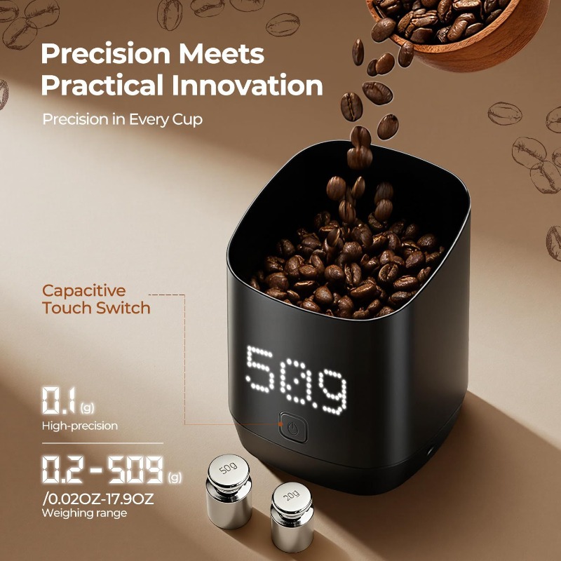 Coffee Tea Espresso - Akıllı Kahve Tartım Kabı Elektronik Terazi