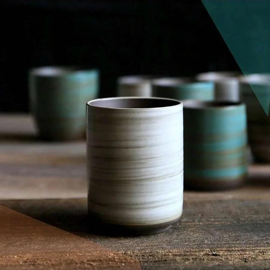 Coffee Tea Uses - El-Boyalı Crackle Sır Stoneware Kupa, Vintage