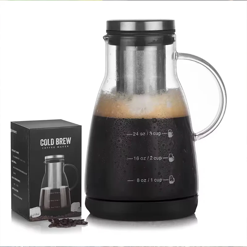 Coffee Tea Espresso - 960ml Espresso Buzlu Demleme Makinesi Cam