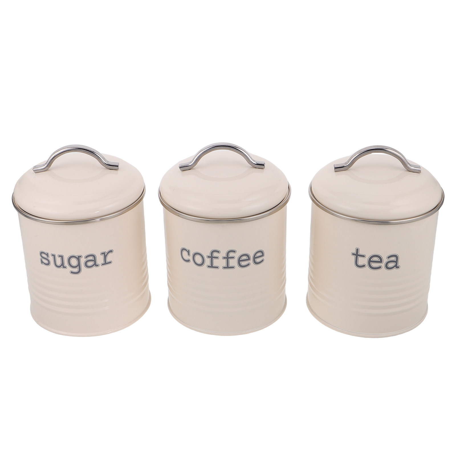 Coffee Tea Sugar Canister Set - 3 adet mühürlü kahve çekirdeği konteyner