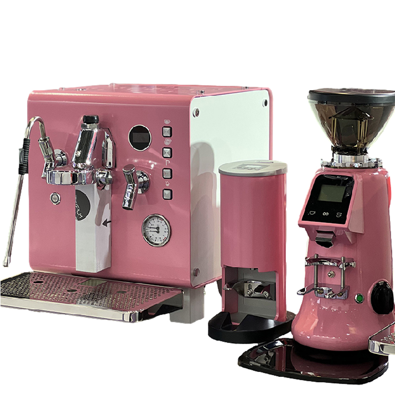 Coffee&Tea House Menu - Profesyonel Pembe Yarı Otomatik Ticari Espresso