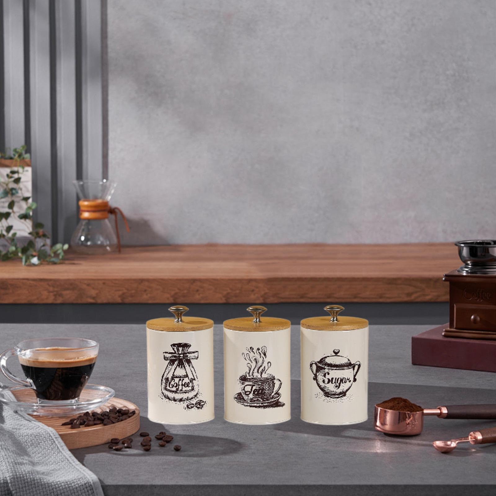 Çiftlik Evi Kahve Çay Şeker Sa - Coffee Tea Sugar Canister Set incelemesi ve fiyatı