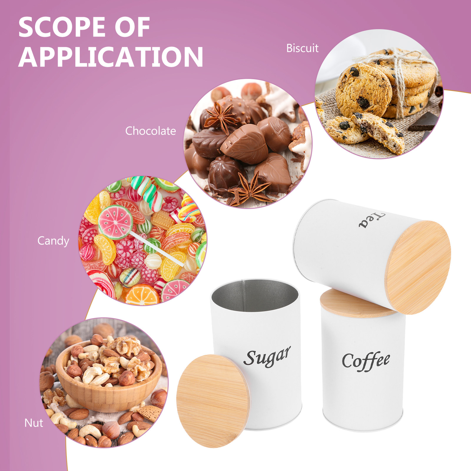 3 adet hava geçirmez yuvarlak  - Coffee Tea Sugar incelemesi ve fiyatı