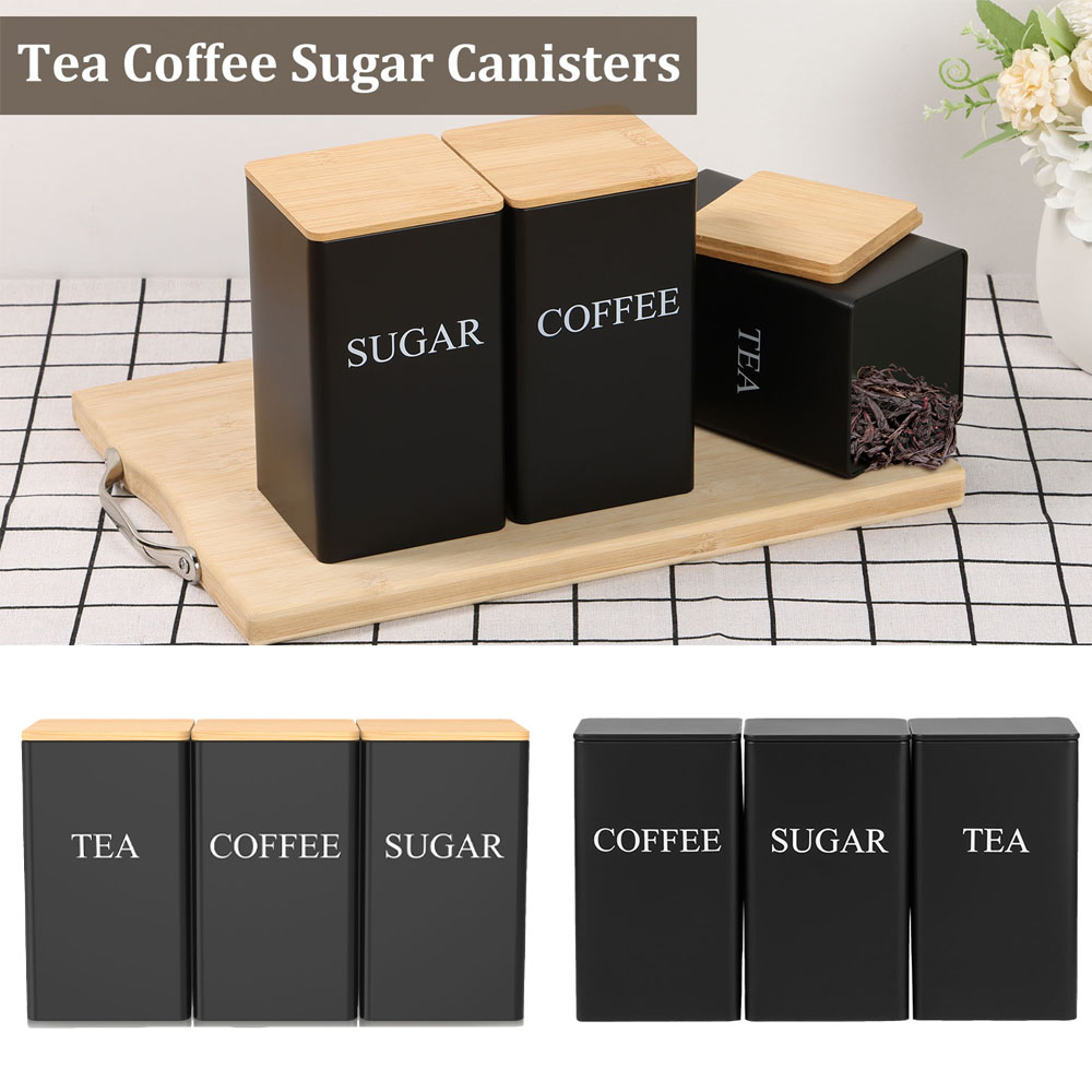 Kahve Çekirdeği Depolama Kavan - Coffee Tea Sugar Canister Set incelemesi ve fiyatı