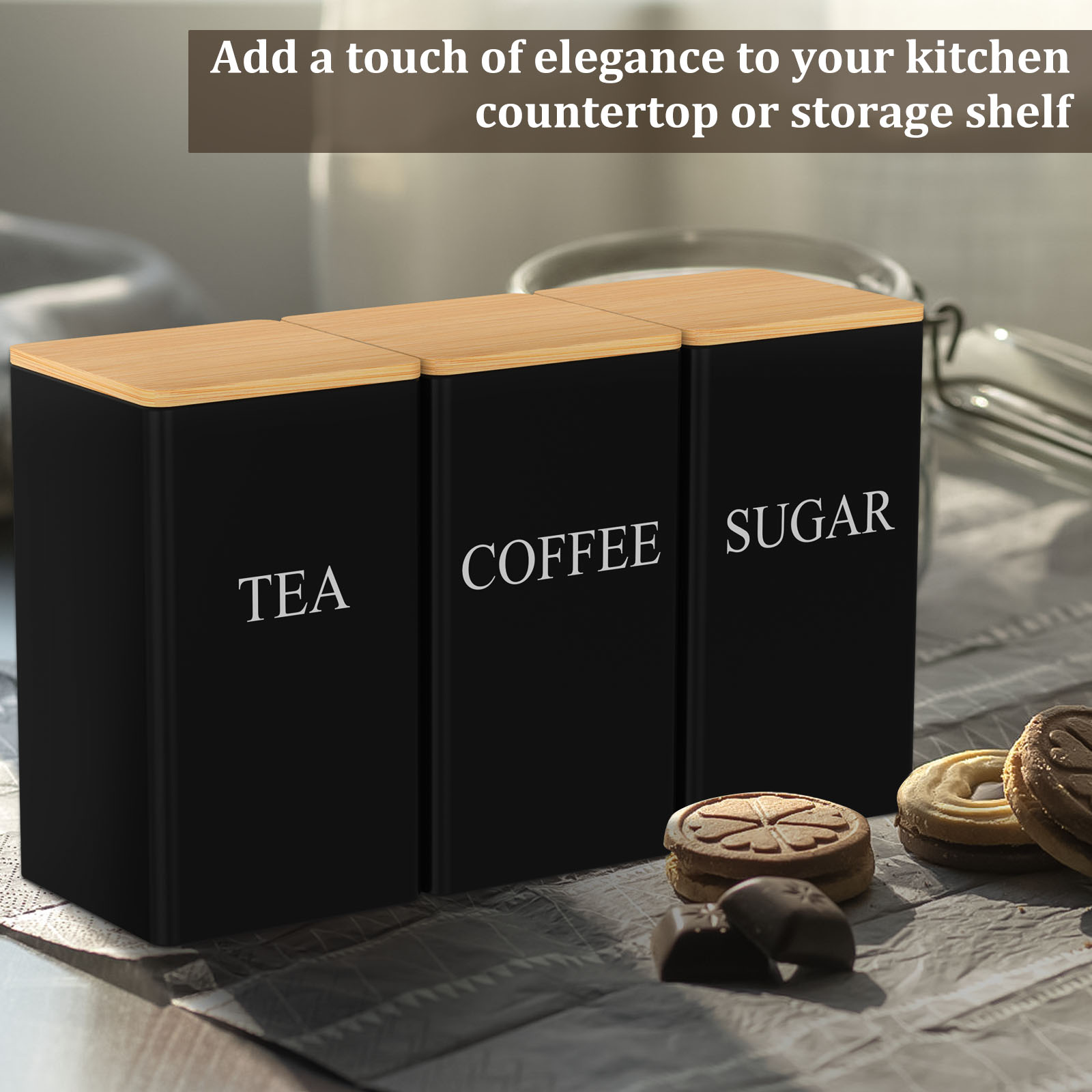 Kahve Çekirdeği Depolama Kavan - Coffee Tea Sugar Canister Set incelemesi ve fiyatı